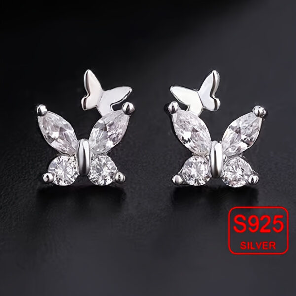 Full Body Material 925 Sterling Silver Anti Allergic Earrings – Image 6