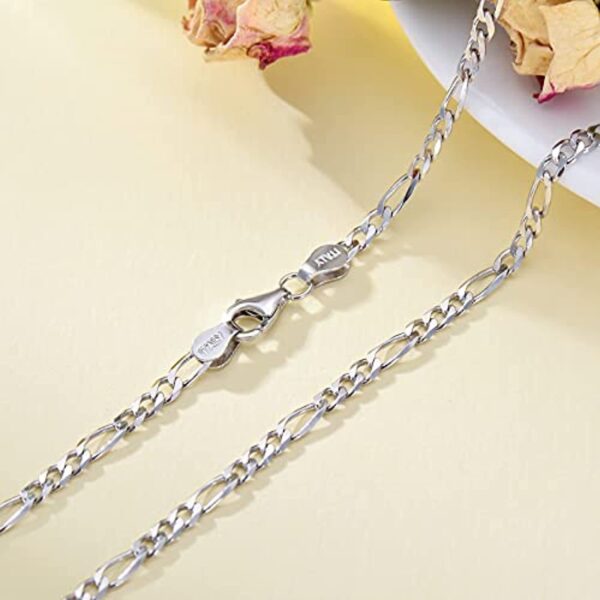 Figaro Link Chain in Sterling Silver – Image 3