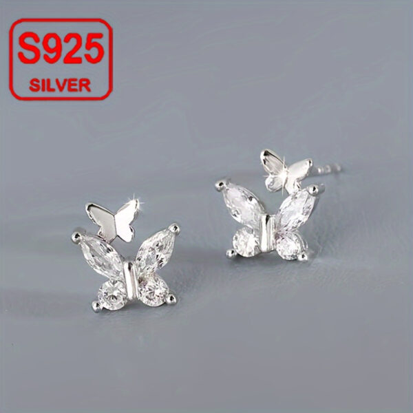 Full Body Material 925 Sterling Silver Anti Allergic Earrings – Image 3