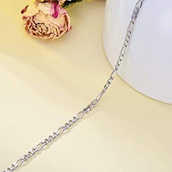 Figaro Link Chain in Sterling Silver – Image 4