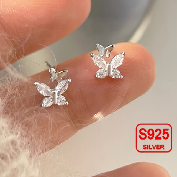 Full Body Material 925 Sterling Silver Anti Allergic Earrings – Image 8